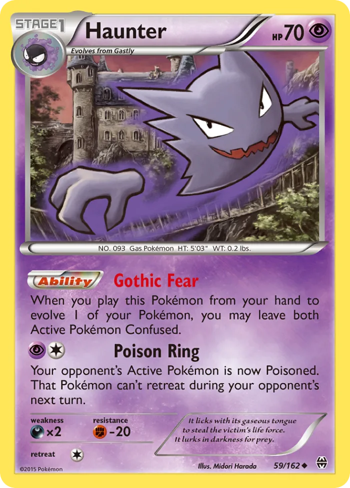 Haunter #59 BREAKthrough Pokemon card