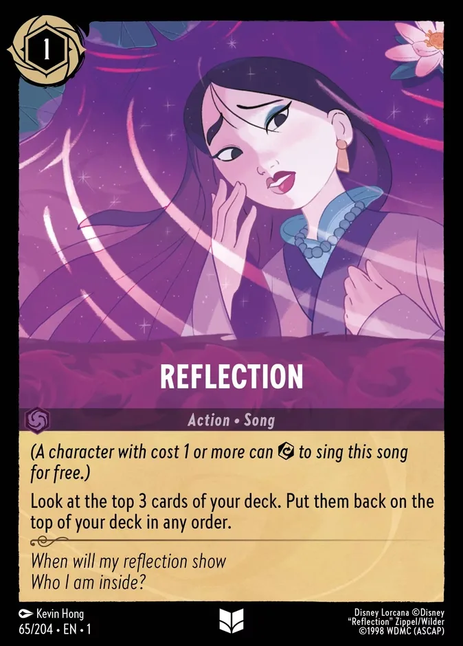 Reflection #65 The First Chapter Disney Lorcana card