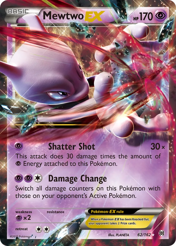 Mewtwo-EX #62 BREAKthrough Pokemon card