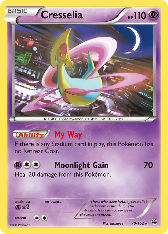 Cresselia #70 BREAKthrough Pokemon card