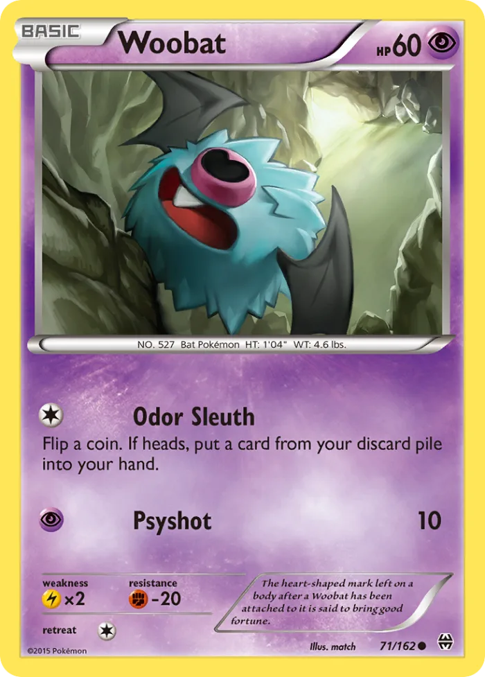 Woobat #71 BREAKthrough Pokemon card