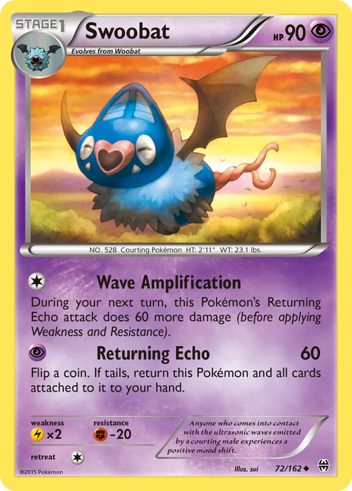 Swoobat #72 BREAKthrough Pokemon card