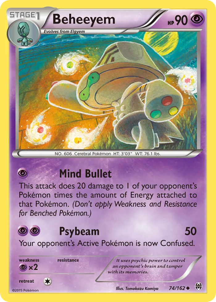 Beheeyem #74 BREAKthrough Pokemon card