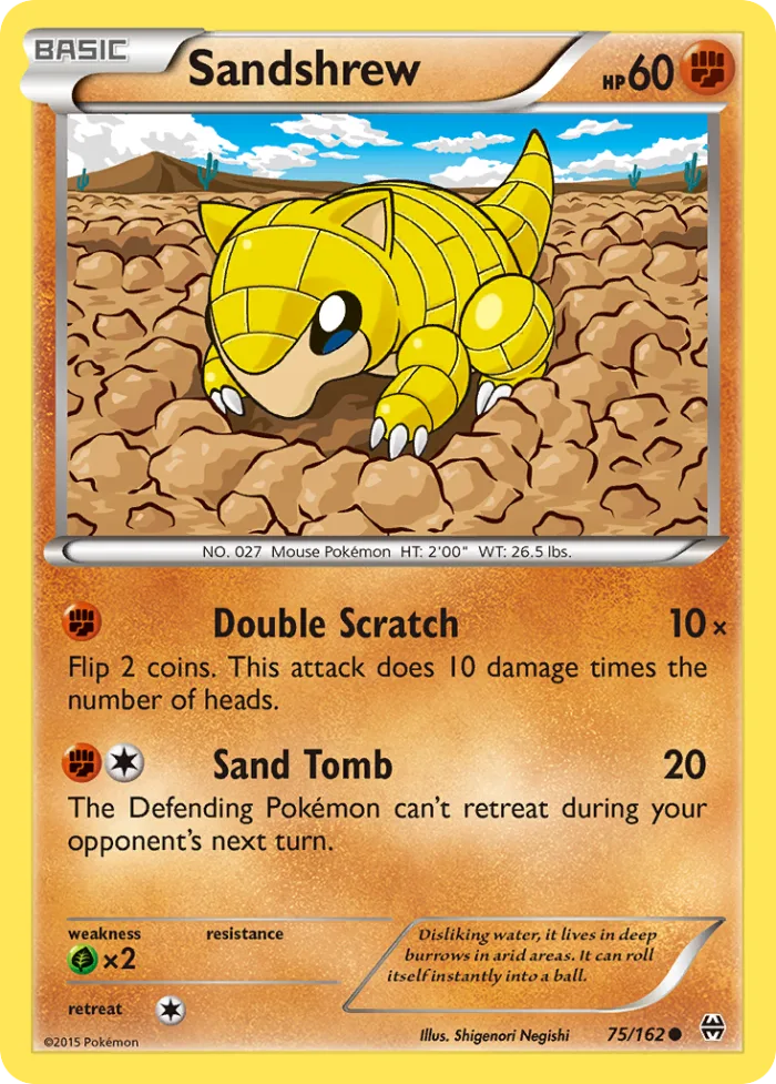 Sandshrew #75 BREAKthrough Pokemon card