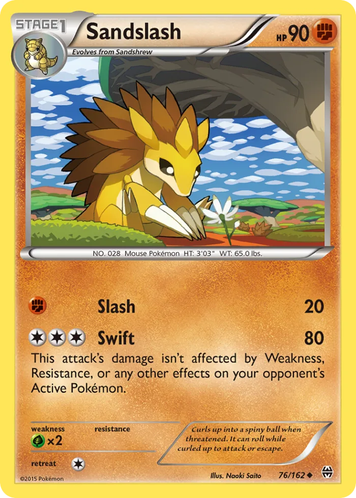 Sandslash #76 BREAKthrough Pokemon card