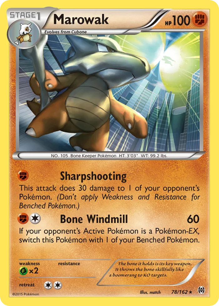 Marowak #78 BREAKthrough Pokemon card