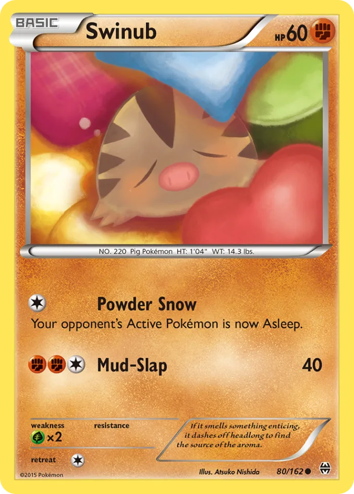 Swinub #80 BREAKthrough Pokemon card