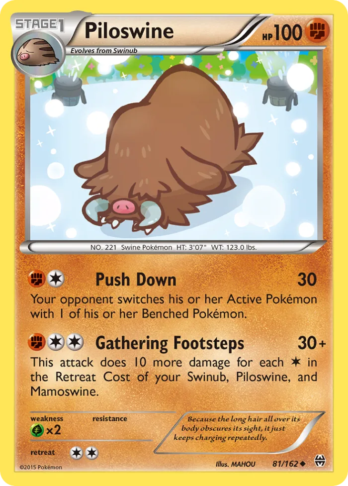 Piloswine #81 BREAKthrough Pokemon card