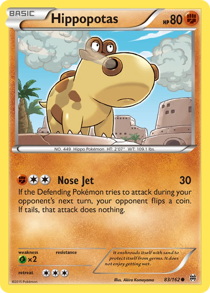 Hippopotas #83 BREAKthrough Pokemon card