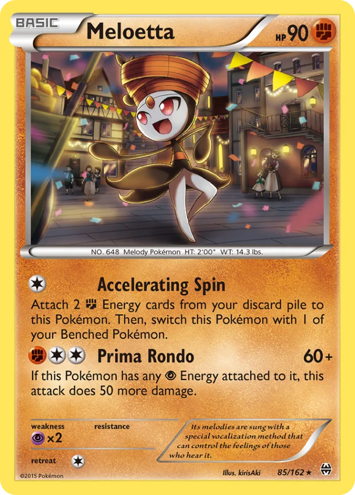 Meloetta #85 BREAKthrough Pokemon card