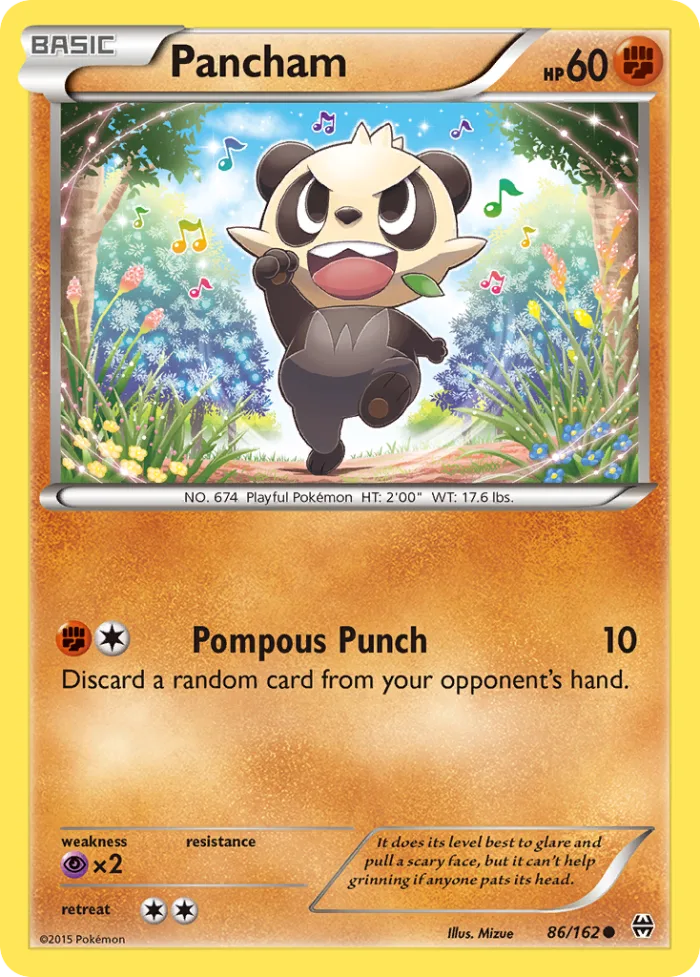 Pancham #86 BREAKthrough Pokemon card