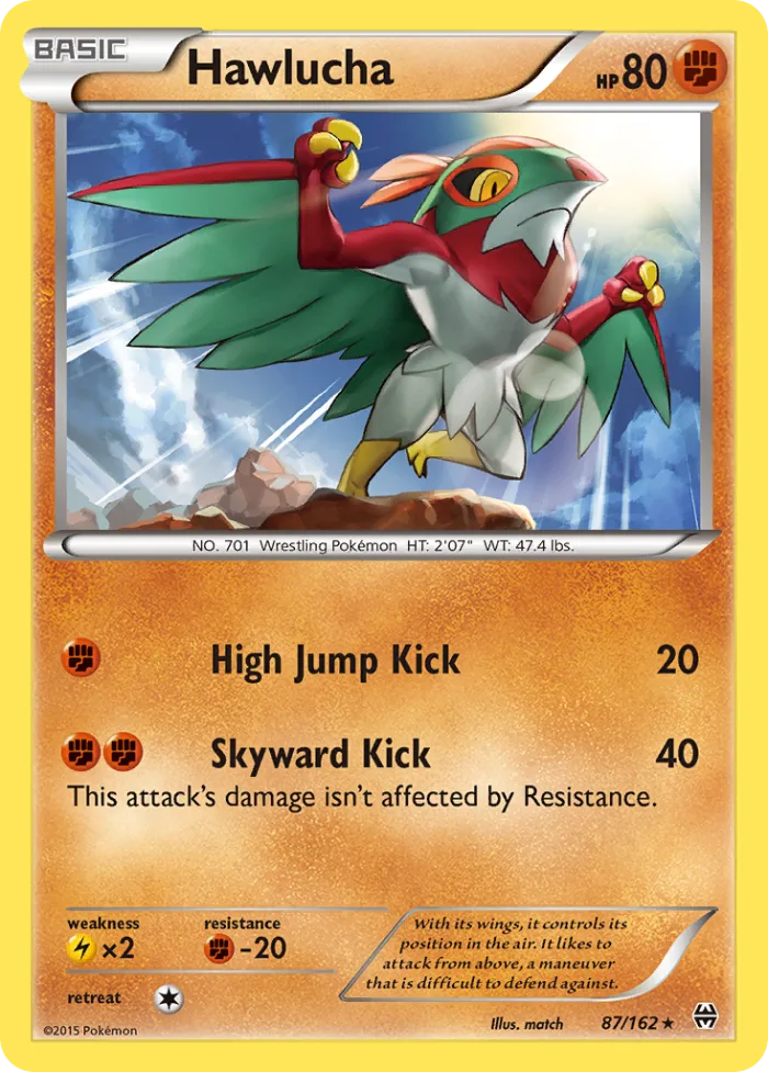 Hawlucha #87 BREAKthrough Pokemon card