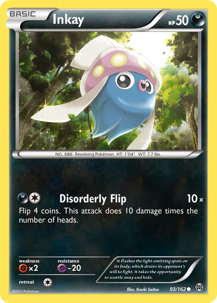 Inkay #93 BREAKthrough Pokemon card