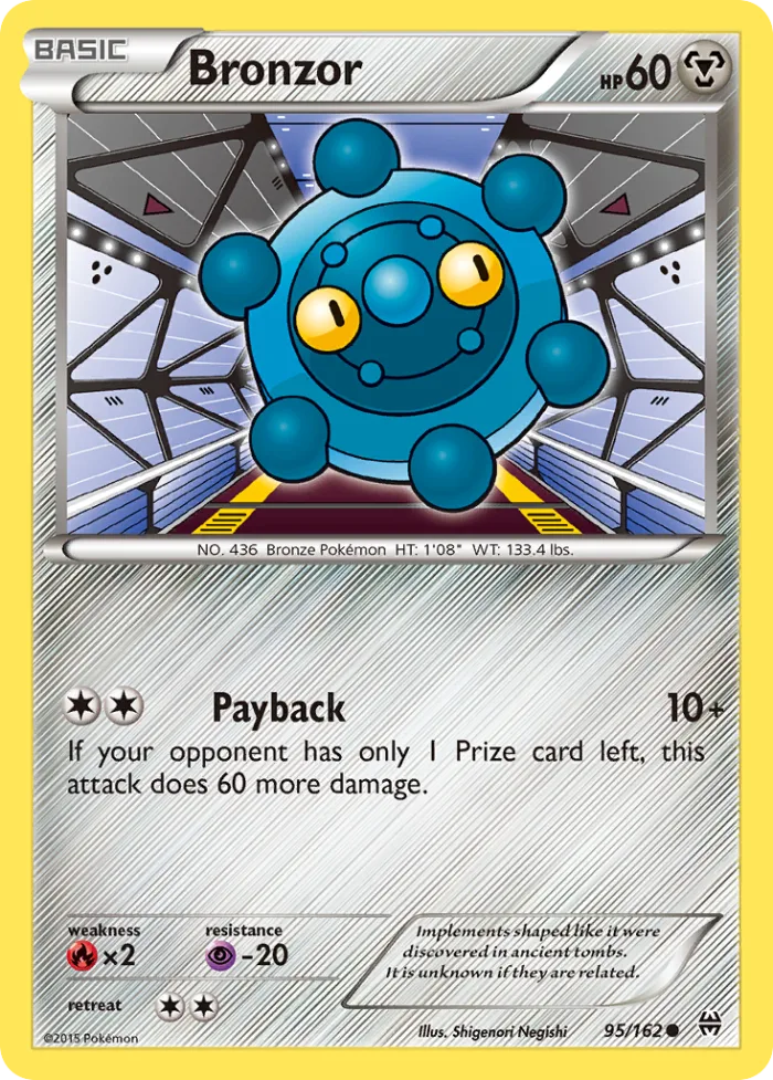 Bronzor #95 BREAKthrough Pokemon card