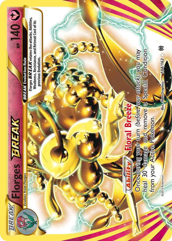 Florges BREAK #104 BREAKthrough Pokemon card