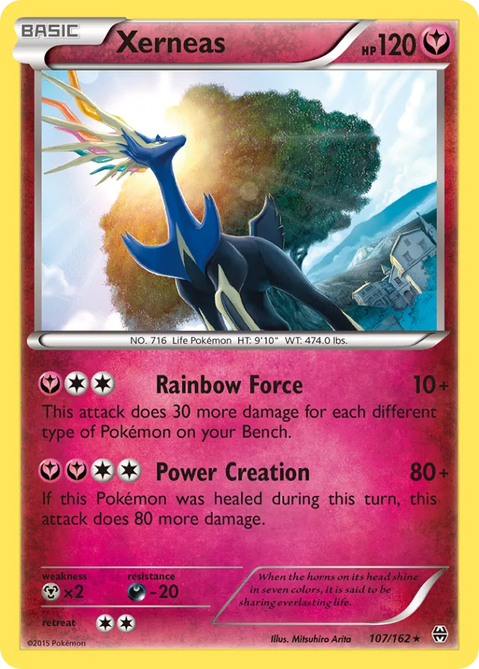 Xerneas #107 BREAKthrough Pokemon card