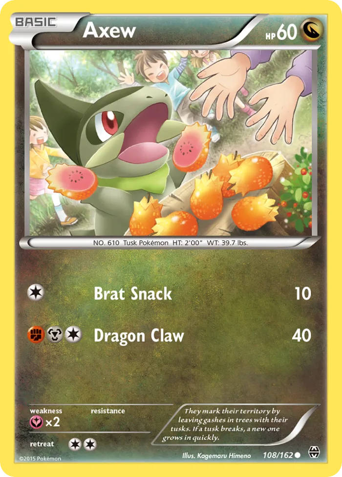 Axew #108 BREAKthrough Pokemon card