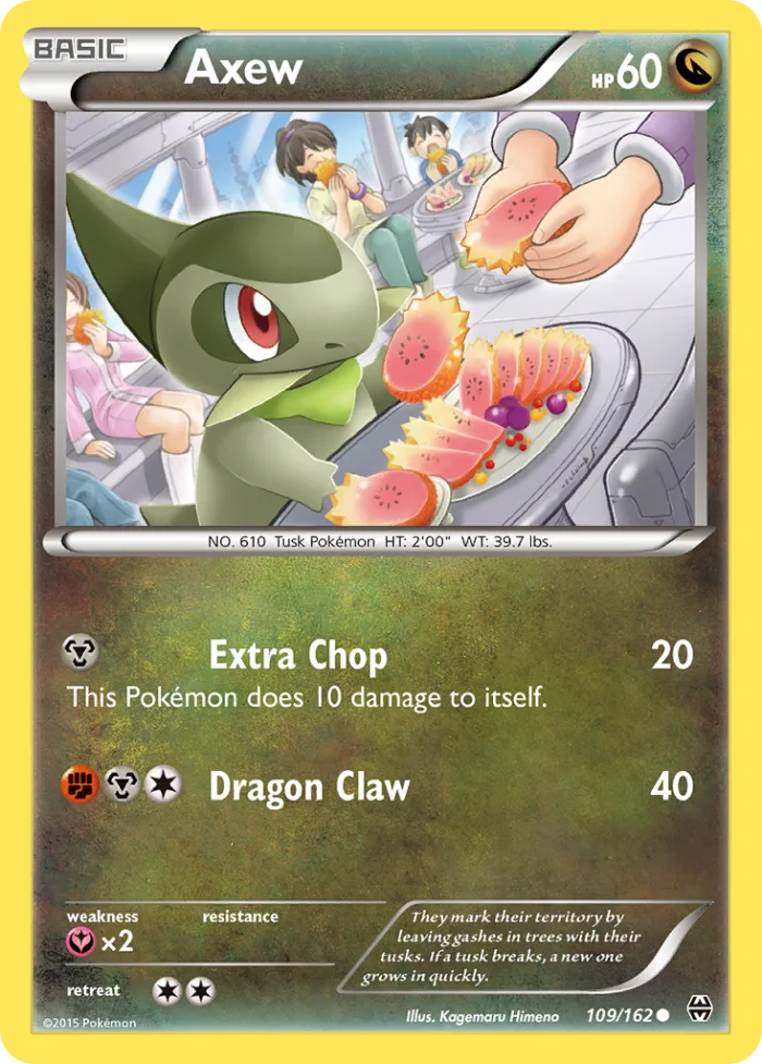 Axew #109 BREAKthrough Pokemon card