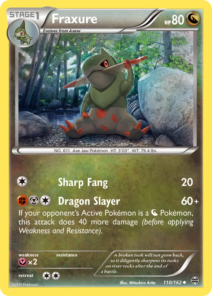 Fraxure #110 BREAKthrough Pokemon card