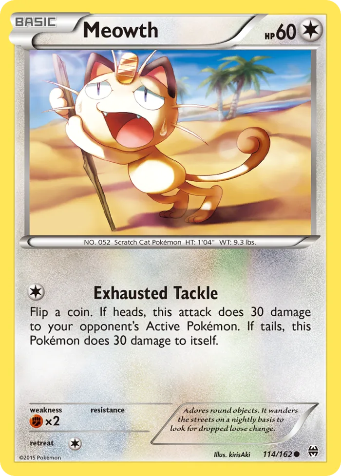 Meowth #114 BREAKthrough Pokemon card