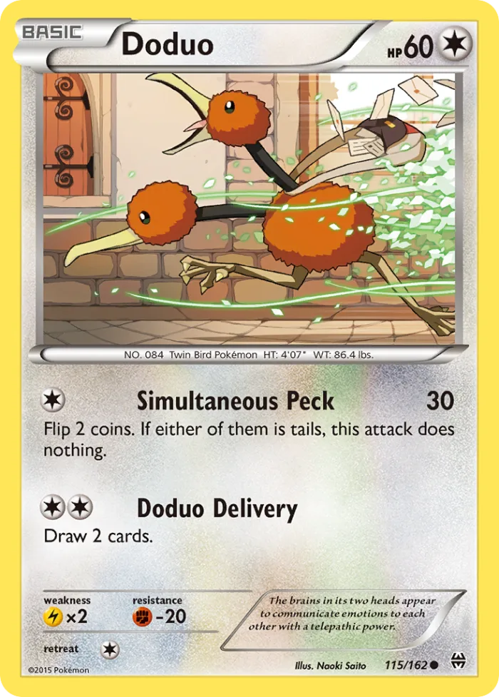 Doduo #115 BREAKthrough Pokemon card