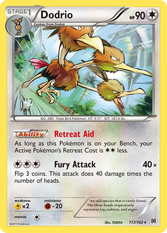 Dodrio #117 BREAKthrough Pokemon card