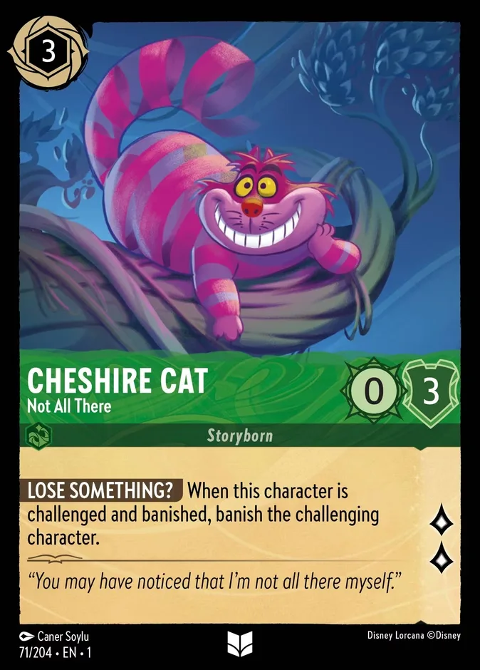 Cheshire Cat #71 The First Chapter Disney Lorcana card