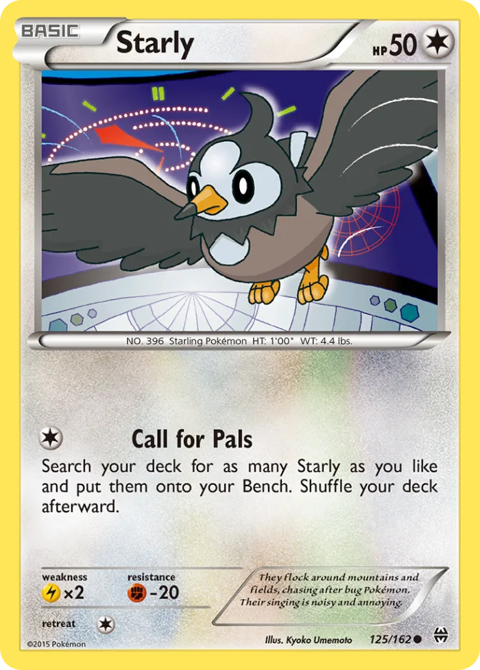 Starly #125 BREAKthrough Pokemon card