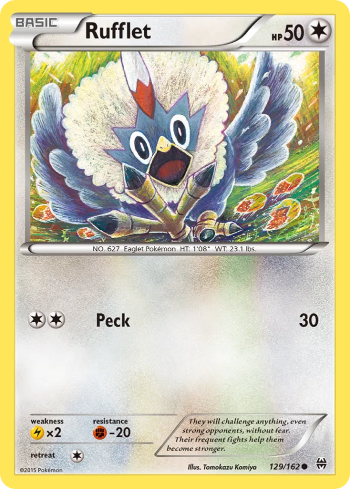 Rufflet #129 BREAKthrough Pokemon card