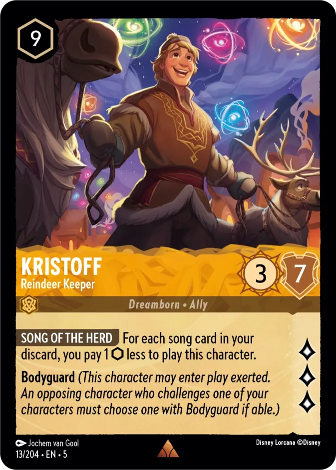 Kristoff #13 Shimmering Skies Disney Lorcana card