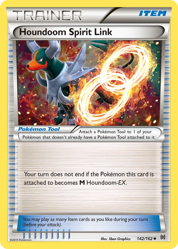 Houndoom Spirit Link #142 BREAKthrough Pokemon card