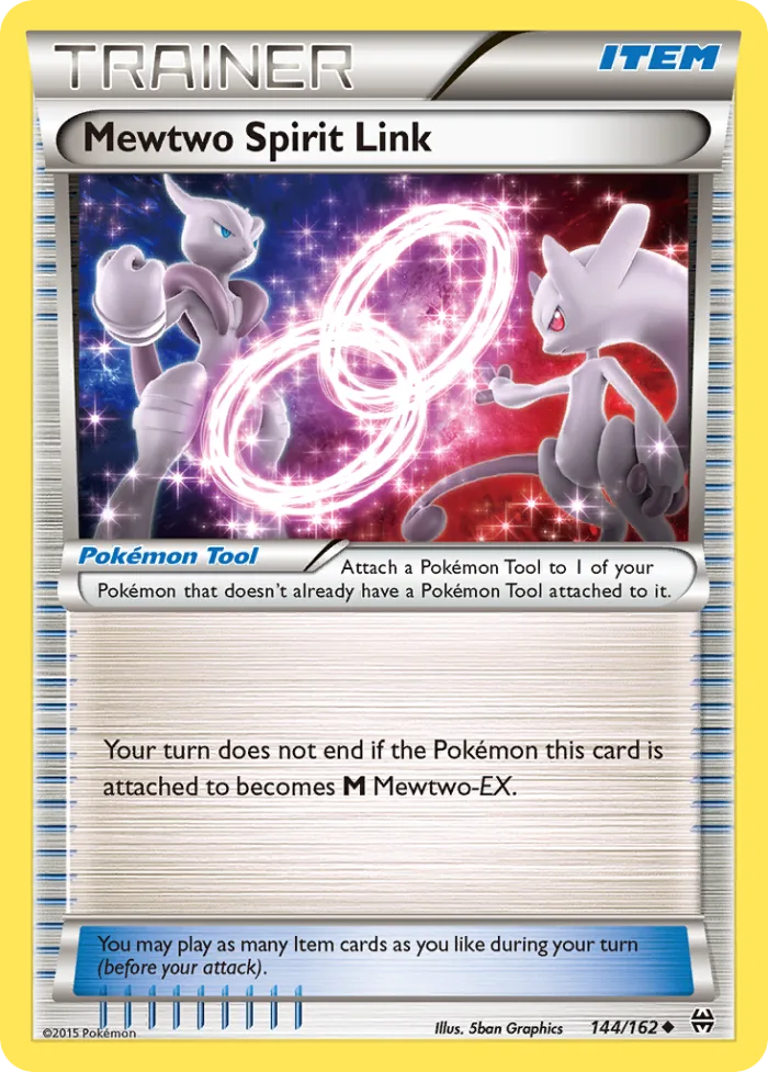 Mewtwo Spirit Link #144 BREAKthrough Pokemon card