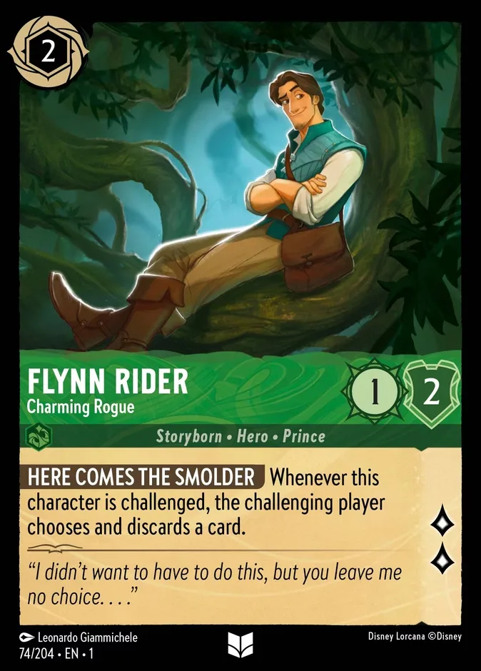 Flynn Rider #74 The First Chapter Disney Lorcana card