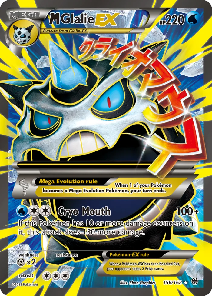 M Glalie-EX #156 BREAKthrough Pokemon card