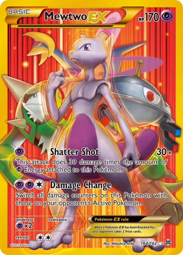 Mewtwo-EX #164 BREAKthrough Pokemon card