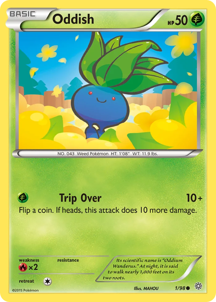 Oddish #1 Ancient Origins Pokemon card