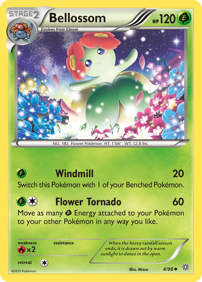 Bellossom #4 Ancient Origins Pokemon card