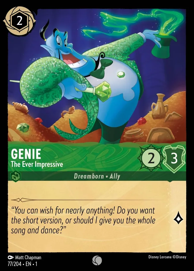 Genie #77 The First Chapter Disney Lorcana card