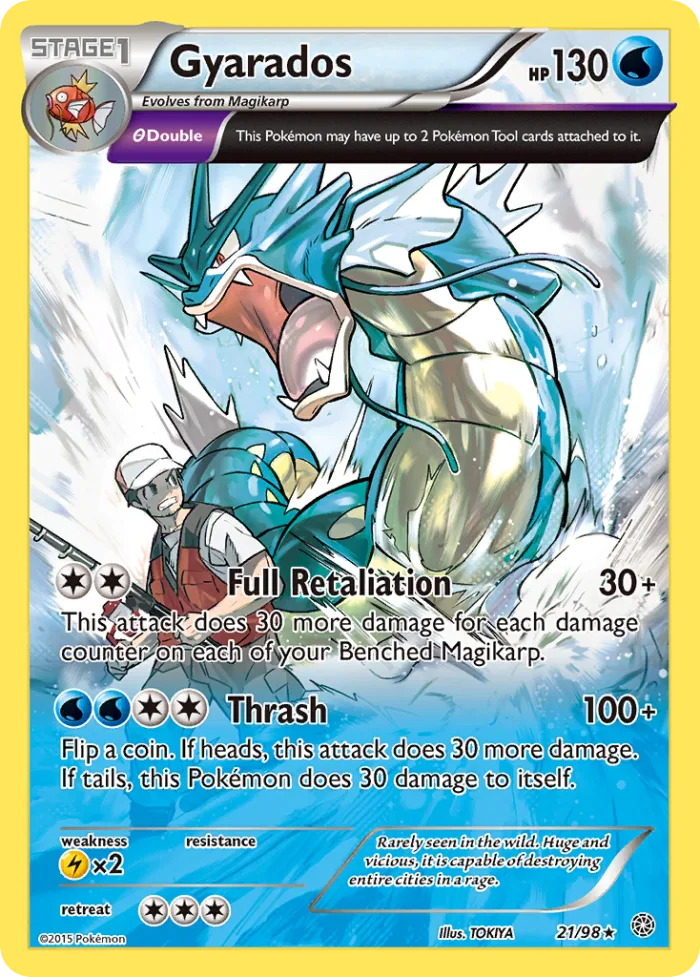 Gyarados #21 Ancient Origins Pokemon card