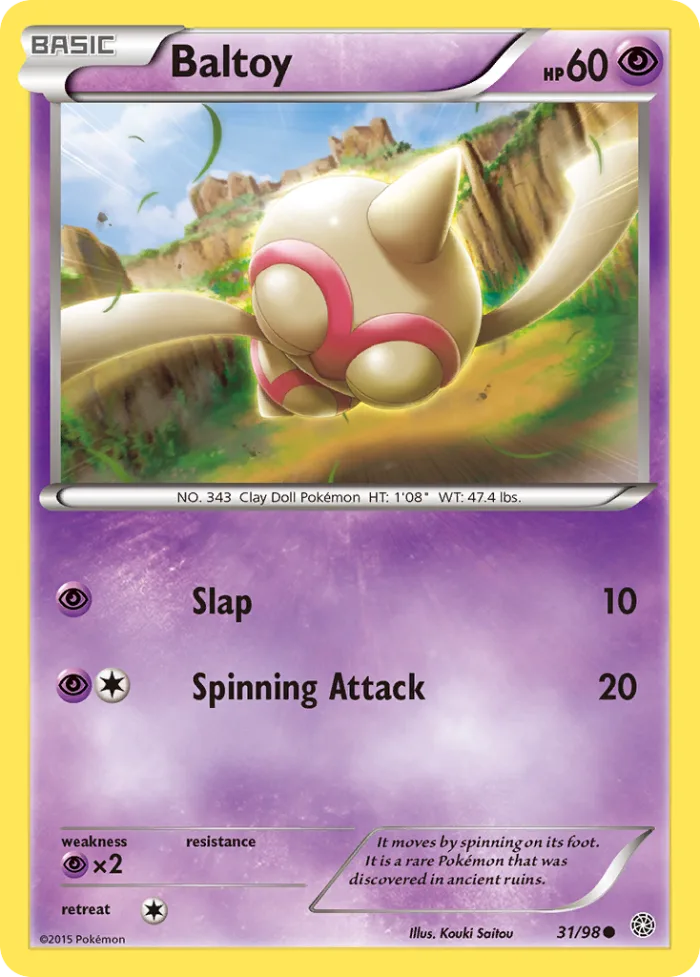 Baltoy #31 Ancient Origins Pokemon card