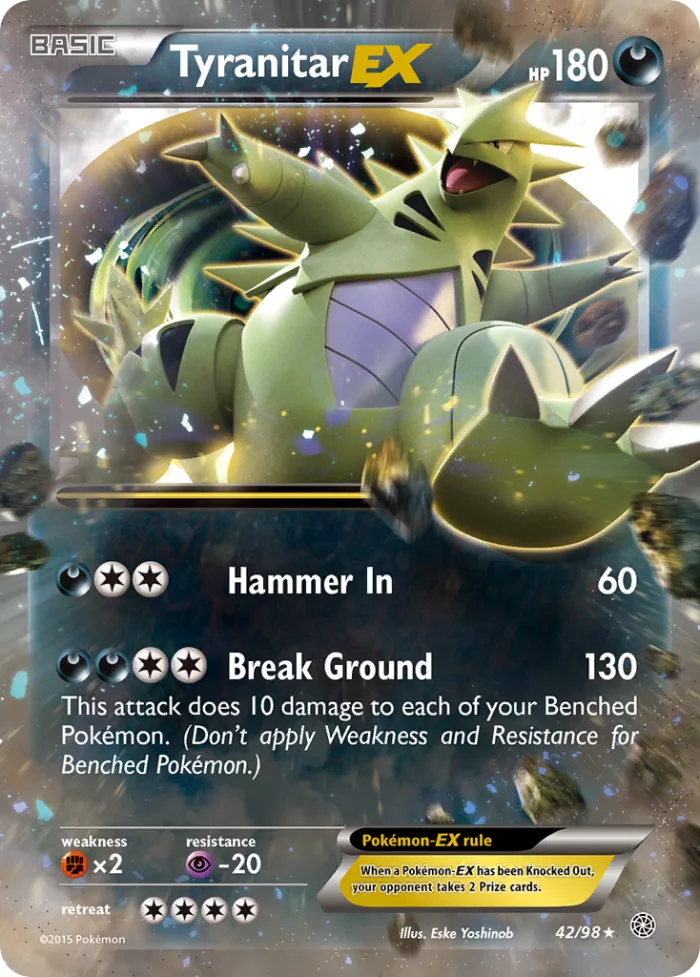 Tyranitar-EX #42 Ancient Origins Pokemon card