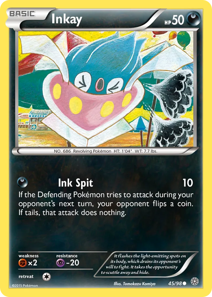 Inkay #45 Ancient Origins Pokemon card