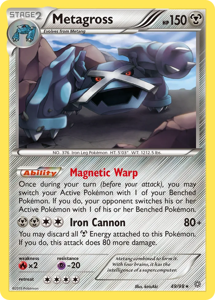Metagross #49 Ancient Origins Pokemon card