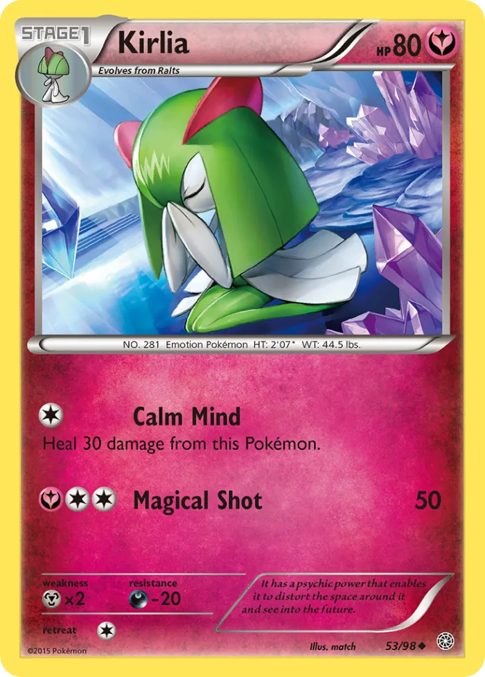 Kirlia #53 Ancient Origins Pokemon card