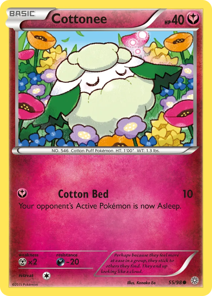 Cottonee #55 Ancient Origins Pokemon card