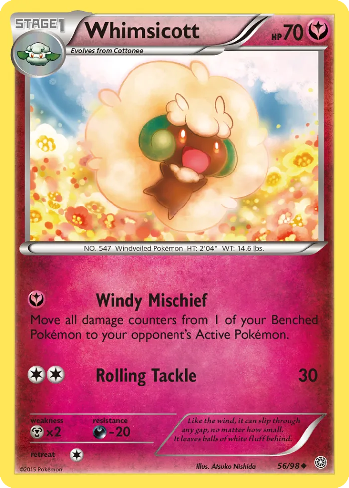 Whimsicott #56 Ancient Origins Pokemon card