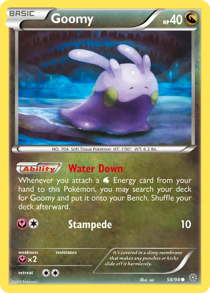 Goomy #58 Ancient Origins Pokemon card
