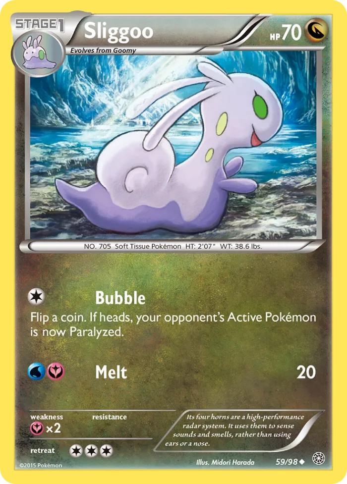 Sliggoo #59 Ancient Origins Pokemon card