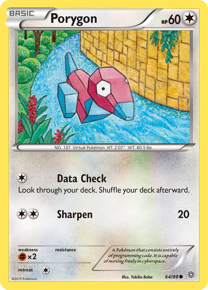 Porygon #64 Ancient Origins Pokemon card