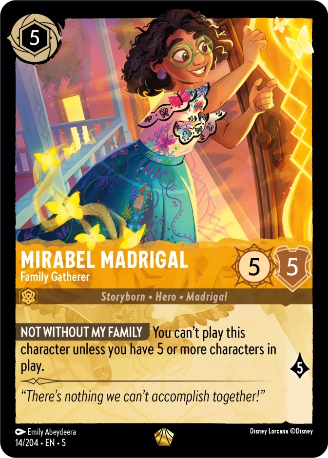 Mirabel Madrigal #14 Shimmering Skies Disney Lorcana card